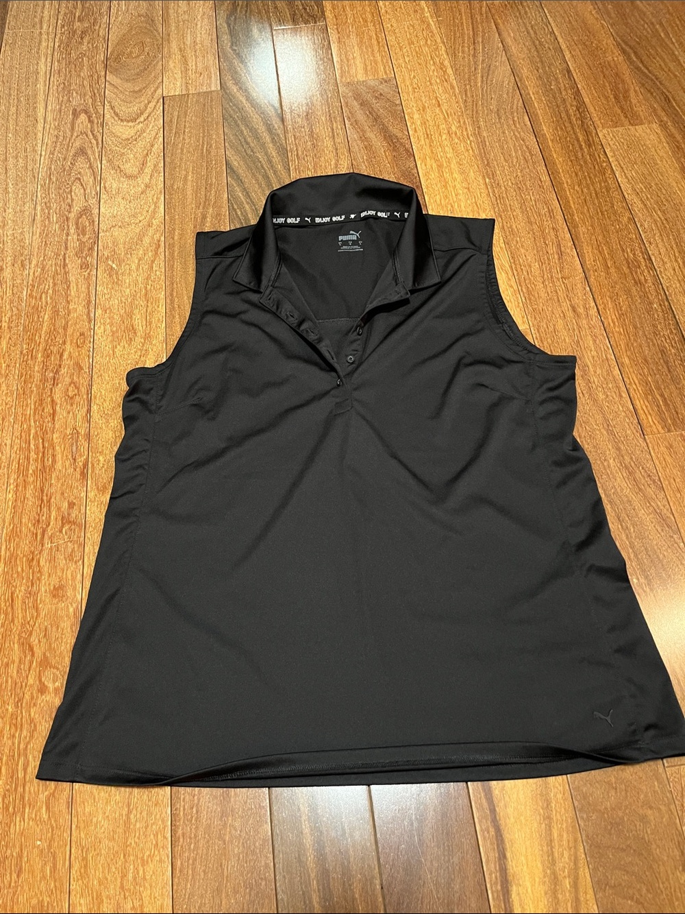 Puma Women’s Black Sleeveless Polo Camisole